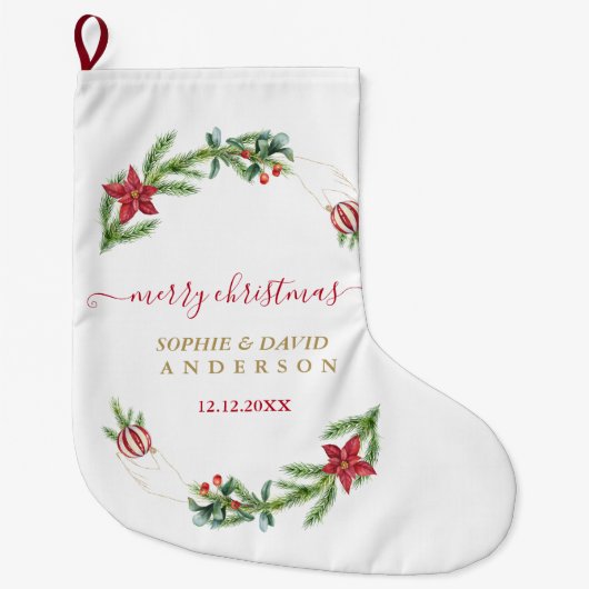 Winter Holiday Pine Cones Kerstbal Weddenschap Grote Kerstsok (Voorkant)