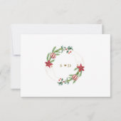 Winter Holiday Pine Cones Kerstbal Weddenschap Save The Date (Achterkant)
