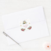 Winter Holiday Pine Cones Kerstbal Weddenschap Vierkante Sticker (Envelop)