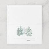 Winter Holiday Plaatskaartje (Buitenkant ongevouwen)