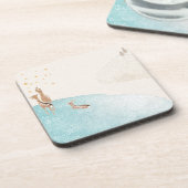 Winter Holiday Reindeer Bier Onderzetter (Linkerzijde)