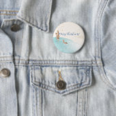 Winter Holiday Reindeer Ronde Button 5,7 Cm (In situ)