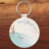 Winter Holiday Reindeer Sleutelhanger (Voorkant)