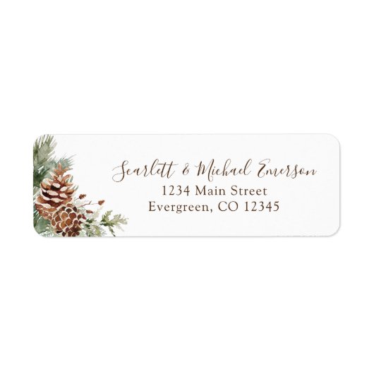 Winter Holiday Return Label (Voorkant)