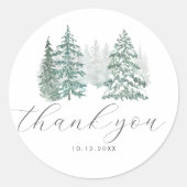 Winter Holiday Ronde Sticker (Voorkant)