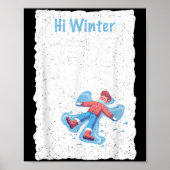 Winter Holiday Ski Christmas Ski X-mas Skiing Skie Poster (Voorkant)