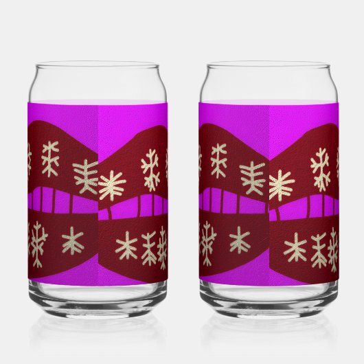 Winter Holiday Smile Blikvorm Glas (Links)