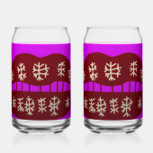 Winter Holiday Smile Blikvorm Glas (Achterkant)