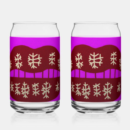 Winter Holiday Smile Blikvorm Glas (Achterkant)