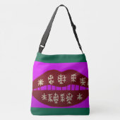 Winter Holiday Smile Crossbody Tas (Achterkant)