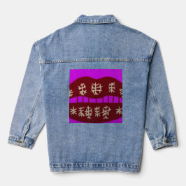 Winter Holiday Smile Denim Jacket