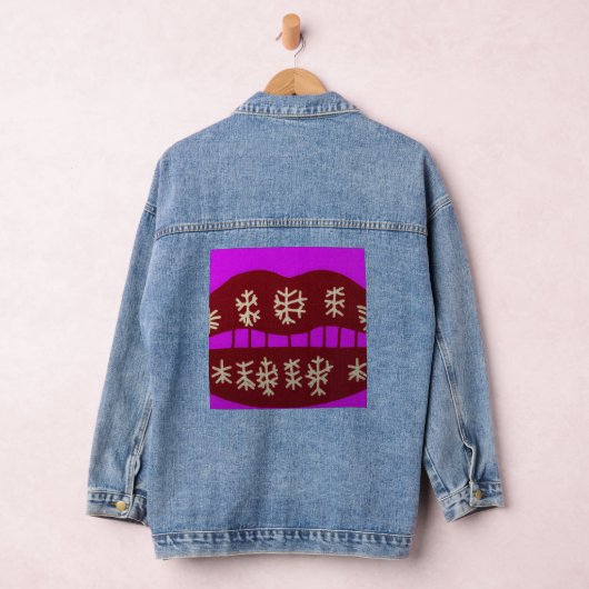Winter Holiday Smile Denim Jacket (Hangar)