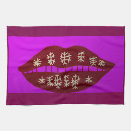 Winter Holiday Smile Kitchen Towel Theedoek