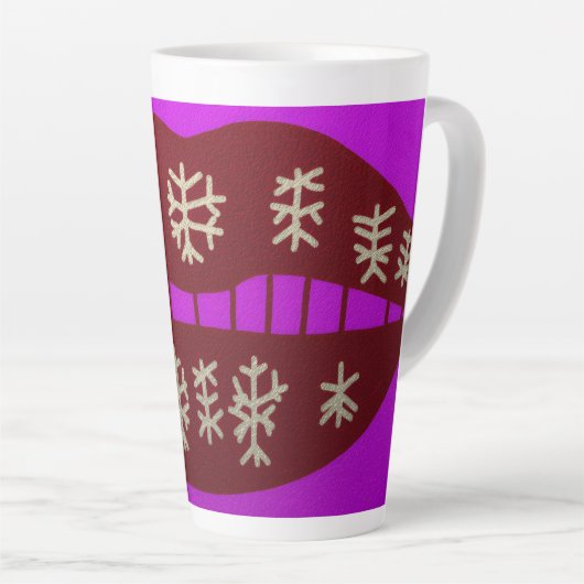 Winter Holiday Smile Latte Mok (Rechterhoek)