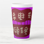 Winter Holiday Smile Latte Mok (Voorkant)