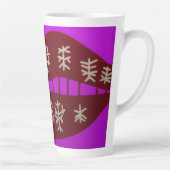 Winter Holiday Smile Latte Mok (Rechts)