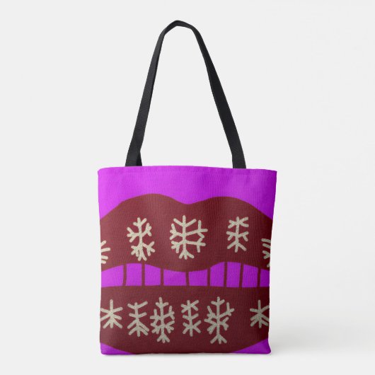 Winter Holiday Smile Tote Bag (Achterkant)