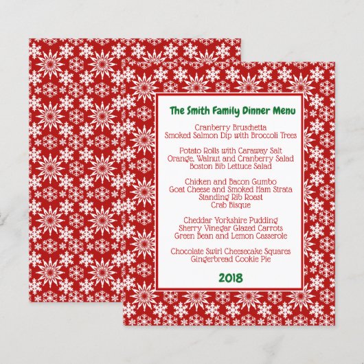 Winter Holiday Snowflakes (Voorkant / Achterkant)