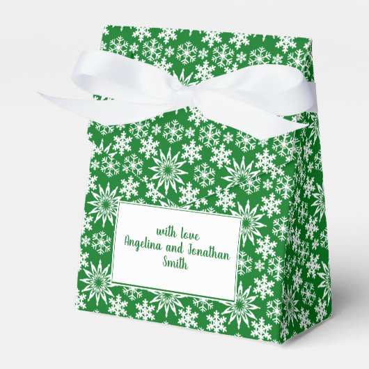 Winter Holiday Snowflakes  Bedankdoosjes (Voorkant Zijde)
