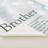 Winter Holiday Snowflakes Cool Brother Quote Sherpa Deken (3/4)