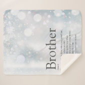 Winter Holiday Snowflakes Cool Brother Quote Sherpa Deken (Voorkant (horizontaal))