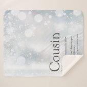 Winter Holiday Snowflakes Cool Cousin Quote Sherpa Deken (Voorkant (horizontaal))