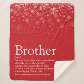 Winter Holiday Snowflakes Fun Brother Red Sherpa Deken (Voorkant)