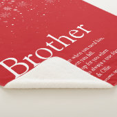 Winter Holiday Snowflakes Fun Brother Red Sherpa Deken (3/4)