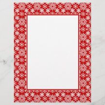 Winter Holiday Snowflakes Letterhead