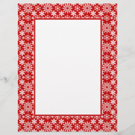 Winter Holiday Snowflakes Letterhead