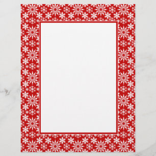 Winter Holiday Snowflakes Letterhead