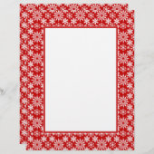Winter Holiday Snowflakes Letterhead (Voorkant / Achterkant)