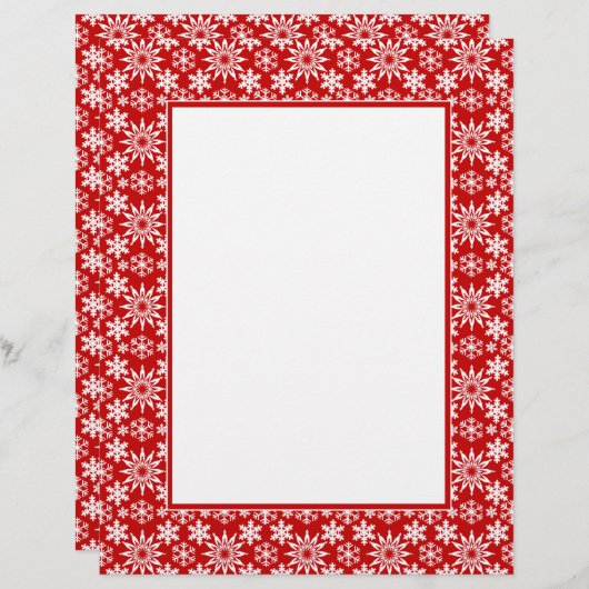 Winter Holiday Snowflakes Letterhead