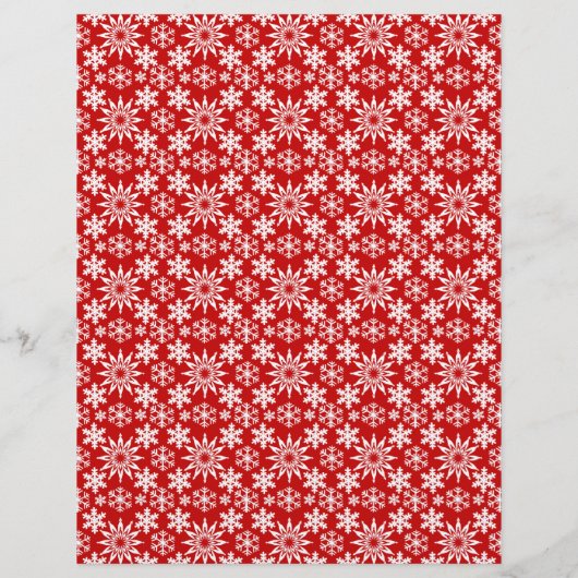 Winter Holiday Snowflakes Letterhead (Achterkant)