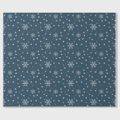 Winter Holiday  Snowflakes Patroon Cadeaupapier (Vlak)
