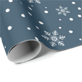 Winter Holiday  Snowflakes Patroon Cadeaupapier (Rol Hoek)