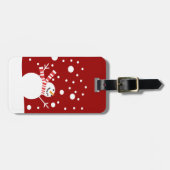 Winter Holiday Snowman Bagagelabel (Voorkant horizontaal)