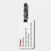 Winter Holiday Snowman Bagagelabel (Achterkant verticaal)