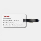 Winter Holiday Snowman Bagagelabel (Achterkant horizontaal)