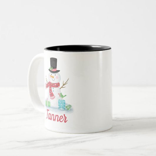 Winter Holiday Snowman Mok (Voorkant links)