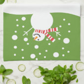Winter Holiday Snowman Theedoek (Gevouwen)