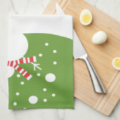 Winter Holiday Snowman Theedoek (Quarter Fold)