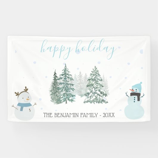 Winter Holiday Spandoek (Horizontaal)