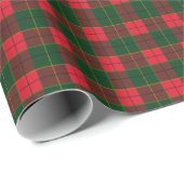 Winter Holiday Tartan pattern Scottish red green Cadeaupapier (Rol Hoek)