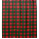 Winter Holiday Tartan pattern  Scottish red green Douchegordijn (Voorkant)