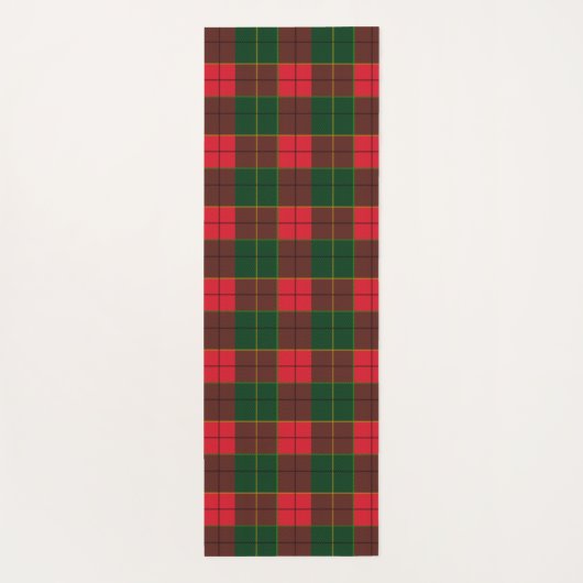 Winter Holiday Tartan pattern  Scottish red green Yogamat (Achterkant)