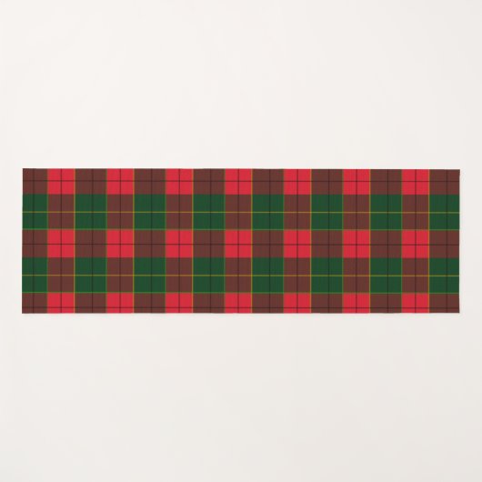 Winter Holiday Tartan pattern  Scottish red green Yogamat (Voorkant (horizontaal))