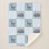 Winter Holiday Theme Baby Blanket Sherpa Deken (Voorkant)