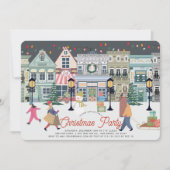 Winter Holiday Town Kerstfeest Feestdagenkaart (Voorkant)