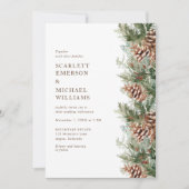 Winter Holiday Weddenschap Uitnodiging (Voorkant)